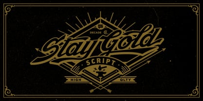 Stay Gold Font Poster 1