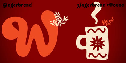 Gingerbread House Font Poster 1