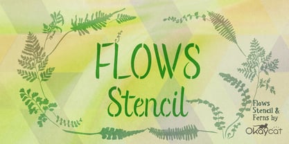 Flows Stencil Font Poster 1