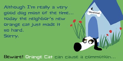 Orange Cat Font Poster 4