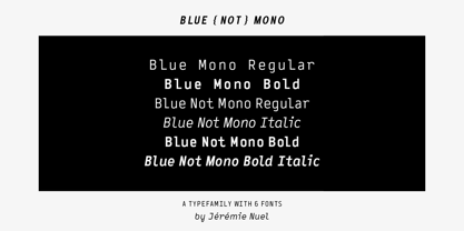 Blue (Not) Mono Font Poster 1