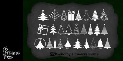 KG Christmas Trees Font Poster 1