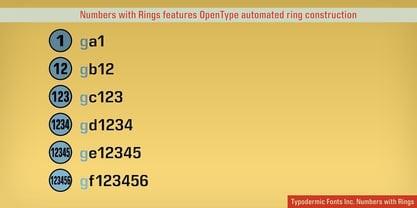 Numbers With Rings Font Poster 2