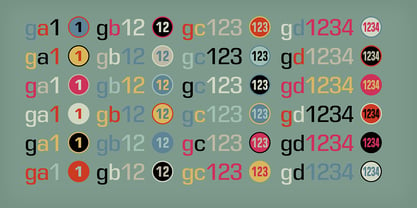 Numbers With Rings Font Poster 4