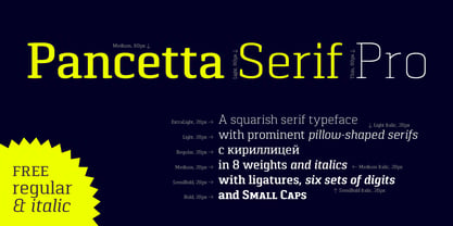 Pancetta Serif Pro Police Poster 2