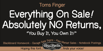 Toms Finger Font Poster 12