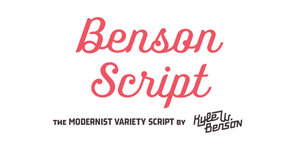 Benson Script Font Poster 1
