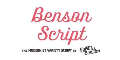 Benson Script Fuente Póster 1