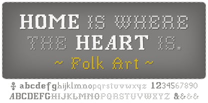 P22 Folk Art Font Poster 1