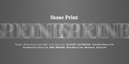 Stone Print Font Poster 1
