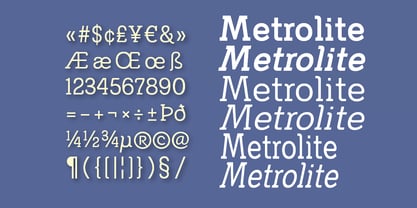 Metrolite Font Poster 3