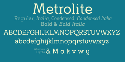 Metrolite Font Poster 5