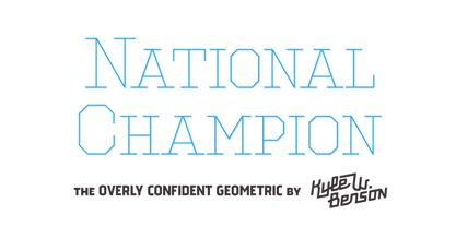 National Champion Font Poster 1