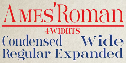 Ames' Roman Font Poster 2