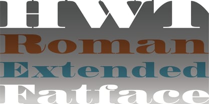HWT Roman Extended Fatface Font Poster 1