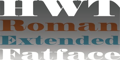 HWT Roman Extended Fatface Fuente Póster 1