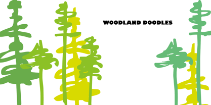 Woodland Doodles Fuente Póster 5