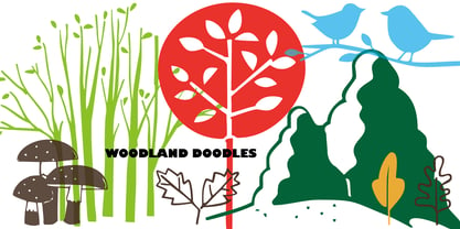 Woodland Doodles Font Poster 3