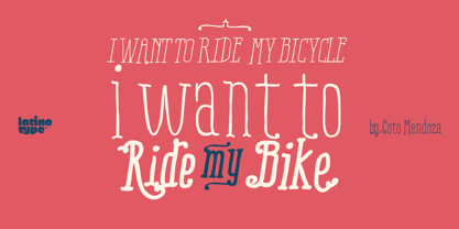 Ride my Bike Serif Police Poster 6
