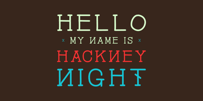 Hackney Night Font Poster 1