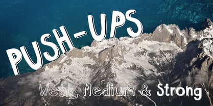 Push Ups Font Poster 1