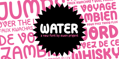 Water Font Poster 1