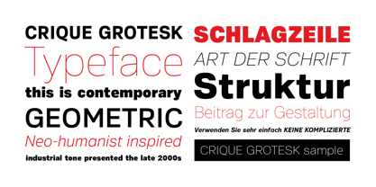 Crique Grotesk Font Poster 2