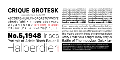 Crique Grotesk Fuente Póster 3