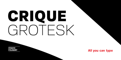 Crique Grotesk Fuente Póster 1