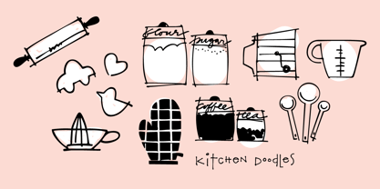 Kitchen Doodles Font Poster 2