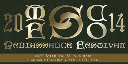 MFC Medieval Monogram Font Poster 6