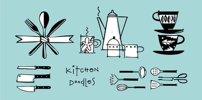 Kitchen Doodles Font Poster 1