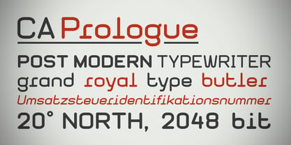 CA Prologue Font Poster 2