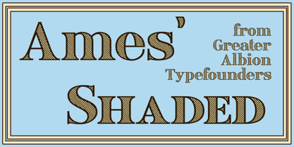 Ames' Shaded Font Poster 1