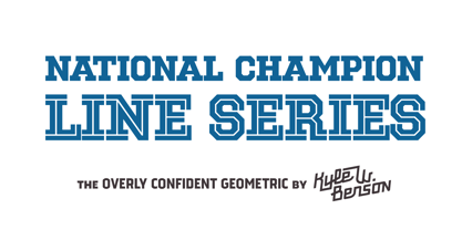 National Champion Line Series Font Poster 1