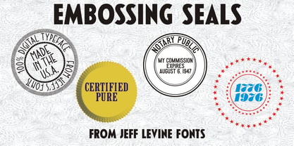 Embossing Seals JNL Font Poster 1