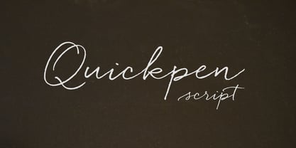 Quickpen Font Poster 1