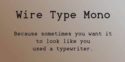 Wire Type Mono Font Poster 1