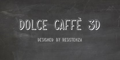 Dolce Caffe 3D Font Poster 1