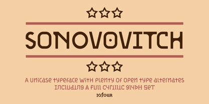 sonovovitch Font Poster 1