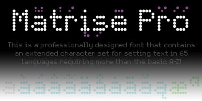 Matrise Pro Font Poster 1