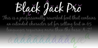 Black Jack Pro Font Poster 6