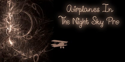 Airplanes In The Night Sky Pro Font Poster 1