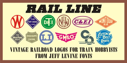 Rail Line JNL Font Poster 1