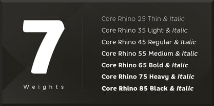 Core Rhino Font Poster 2