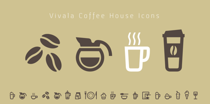 Vivala Coffee House Icons Font Poster 1