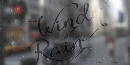 Windy Rain Font Poster 3