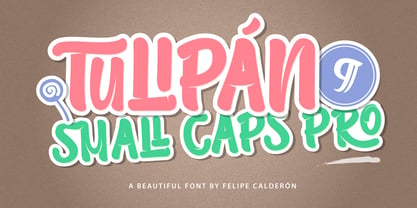 Tulipán Broken Caps Pro Font Poster 2