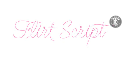 Flirt Script Fuente Póster 1