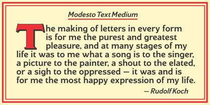 Modesto Text Fuente Póster 3